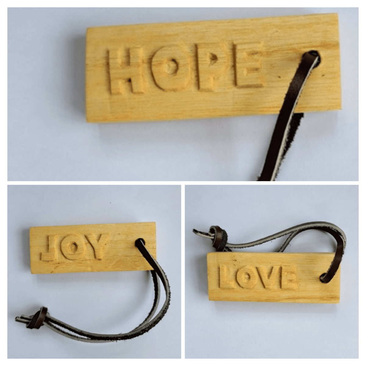 Hope, Joy, and Love Message Tag Ornament