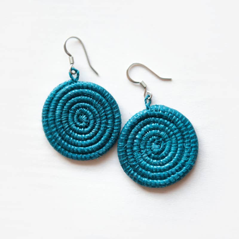 Woven Disc Earrings