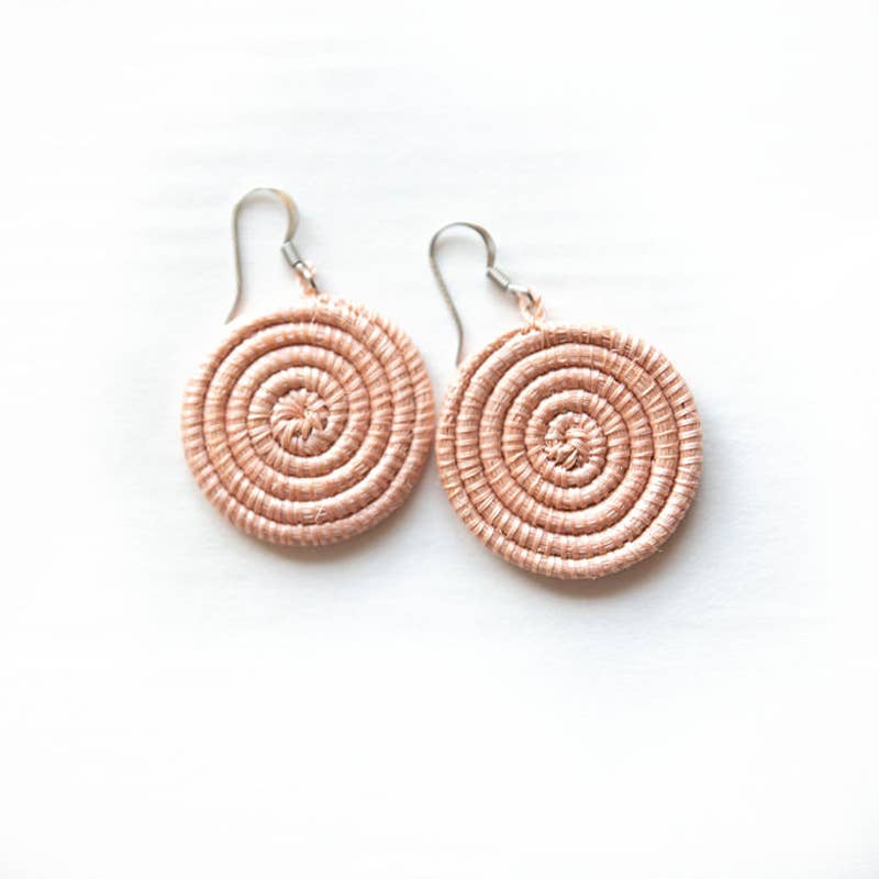 Woven Disc Earrings