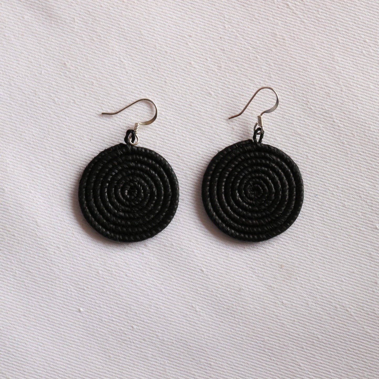 Woven Disc Earrings