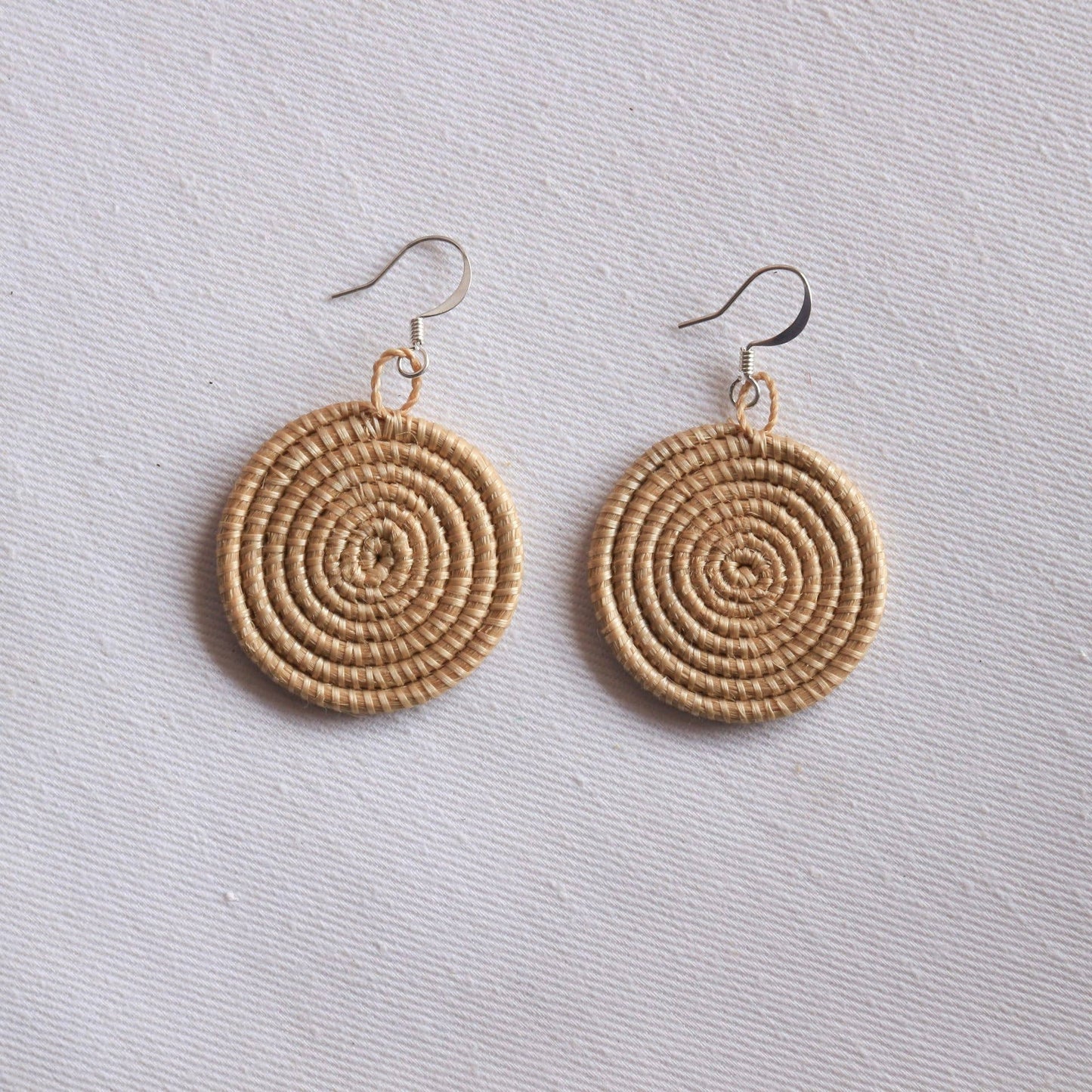 Woven Disc Earrings