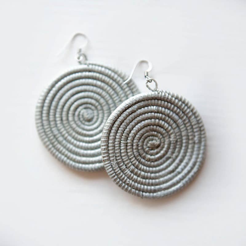 Woven Disc Earrings