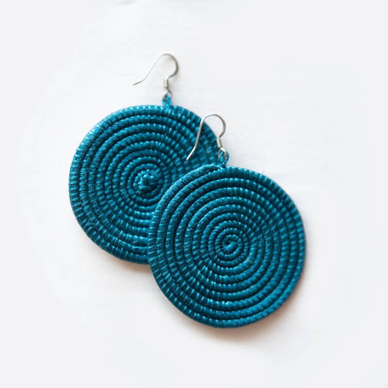 Woven Disc Earrings