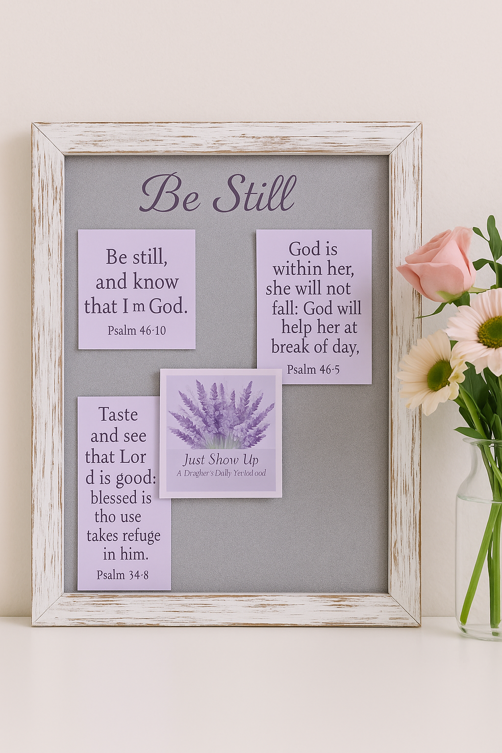 🌸Be Still Scripture Sticky Notes – Daily Reminders of His Word