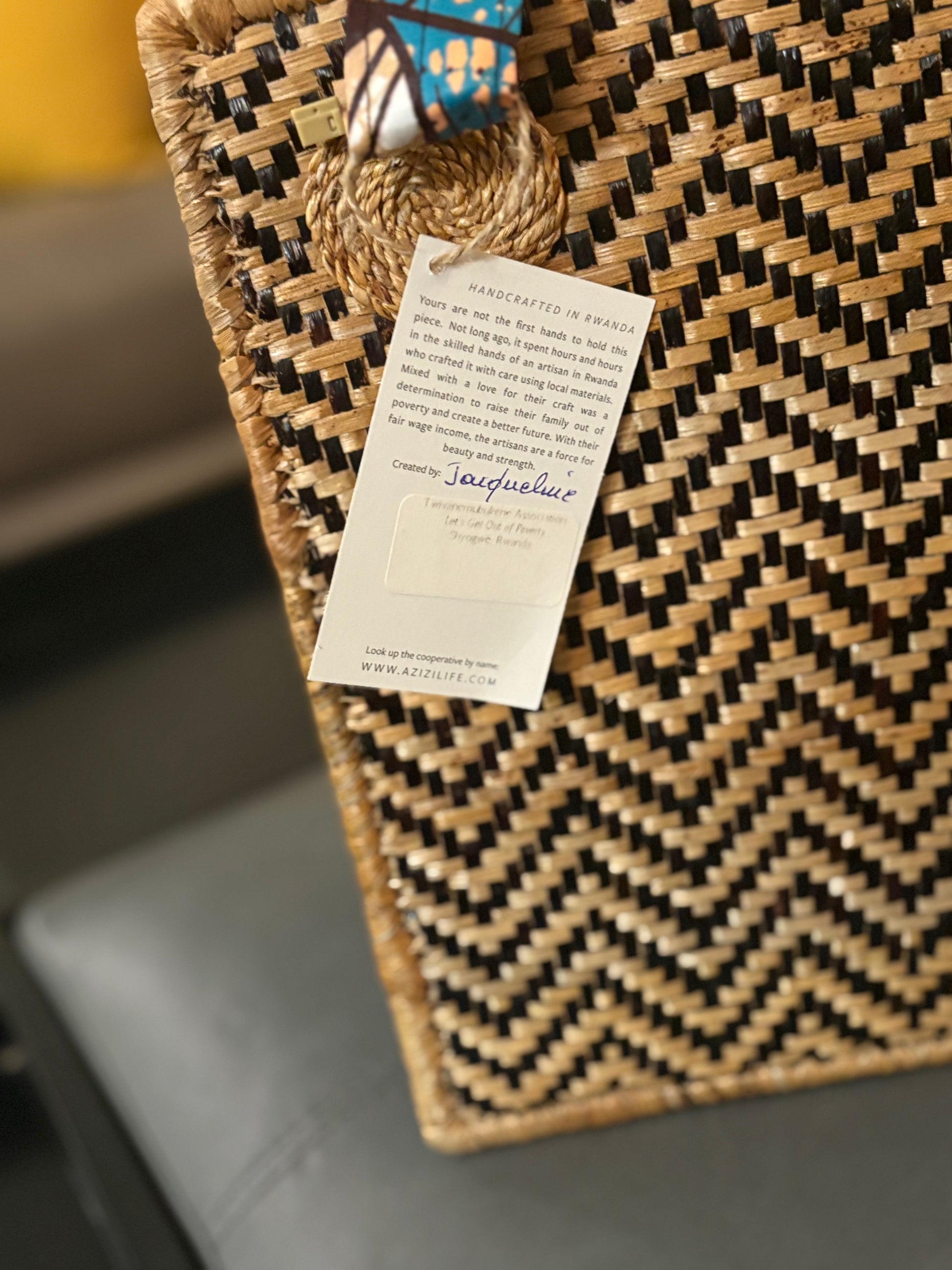 Bag Rwanda Log Handwoven Banana Tote Bag – Fair Trade from Rwanda | Be Still Boutique ...