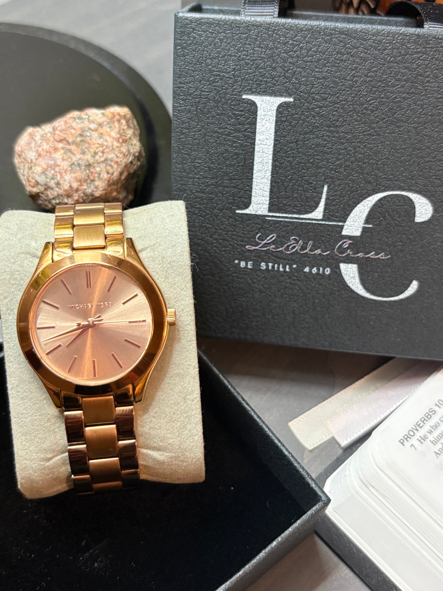 Michael Kors Women's Slim Runway Rose Gold-Tone Stainless Steel Bracelet Watch 33mm