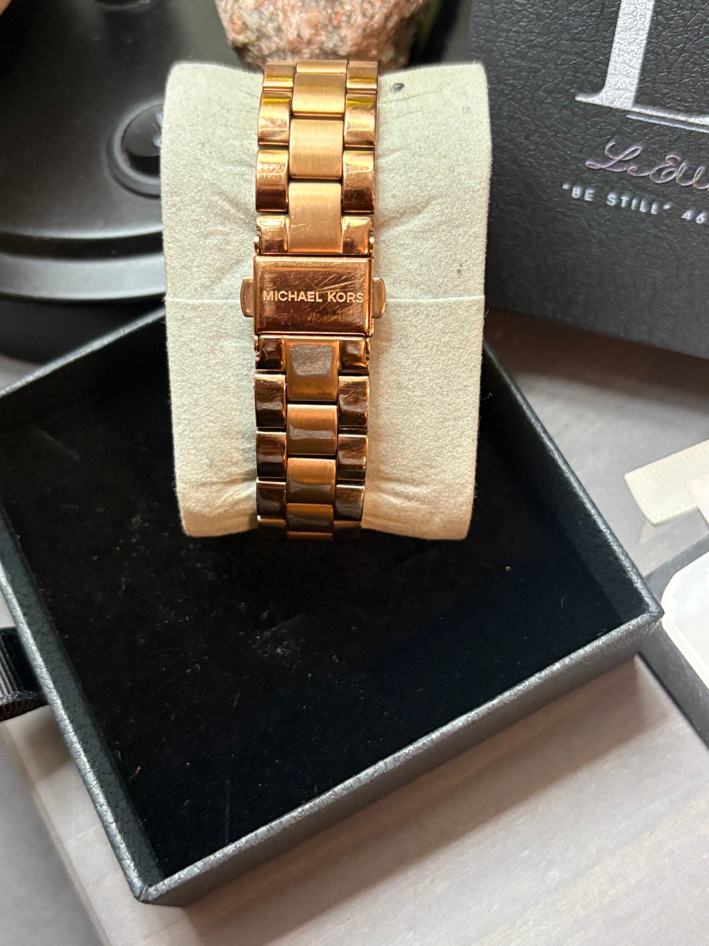 Michael Kors Women's Slim Runway Rose Gold-Tone Stainless Steel Bracelet Watch 33mm