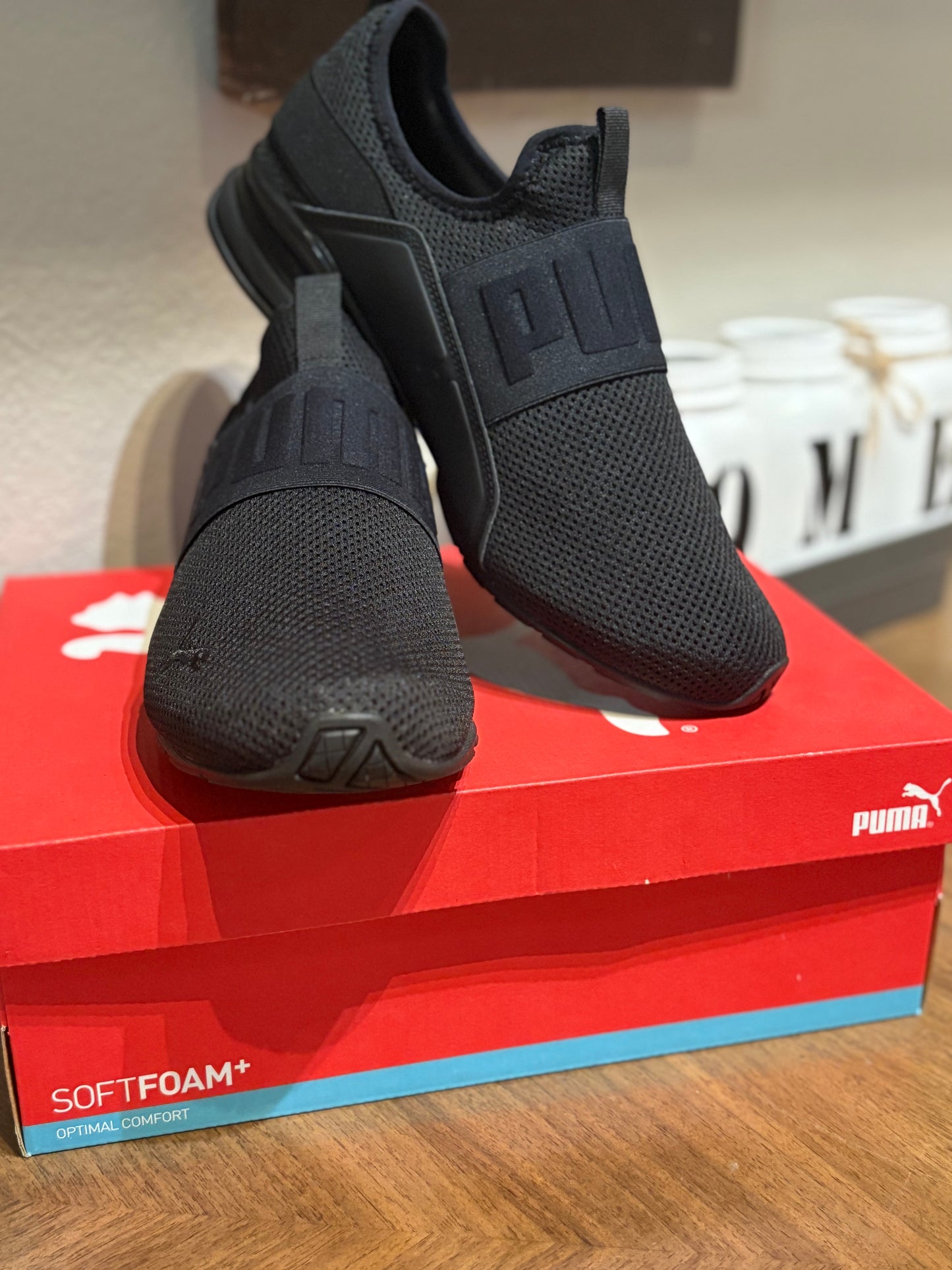 Puma Black: Woman Sip on Sneakers - Axelion (Brand New, Never Worn Size 11)