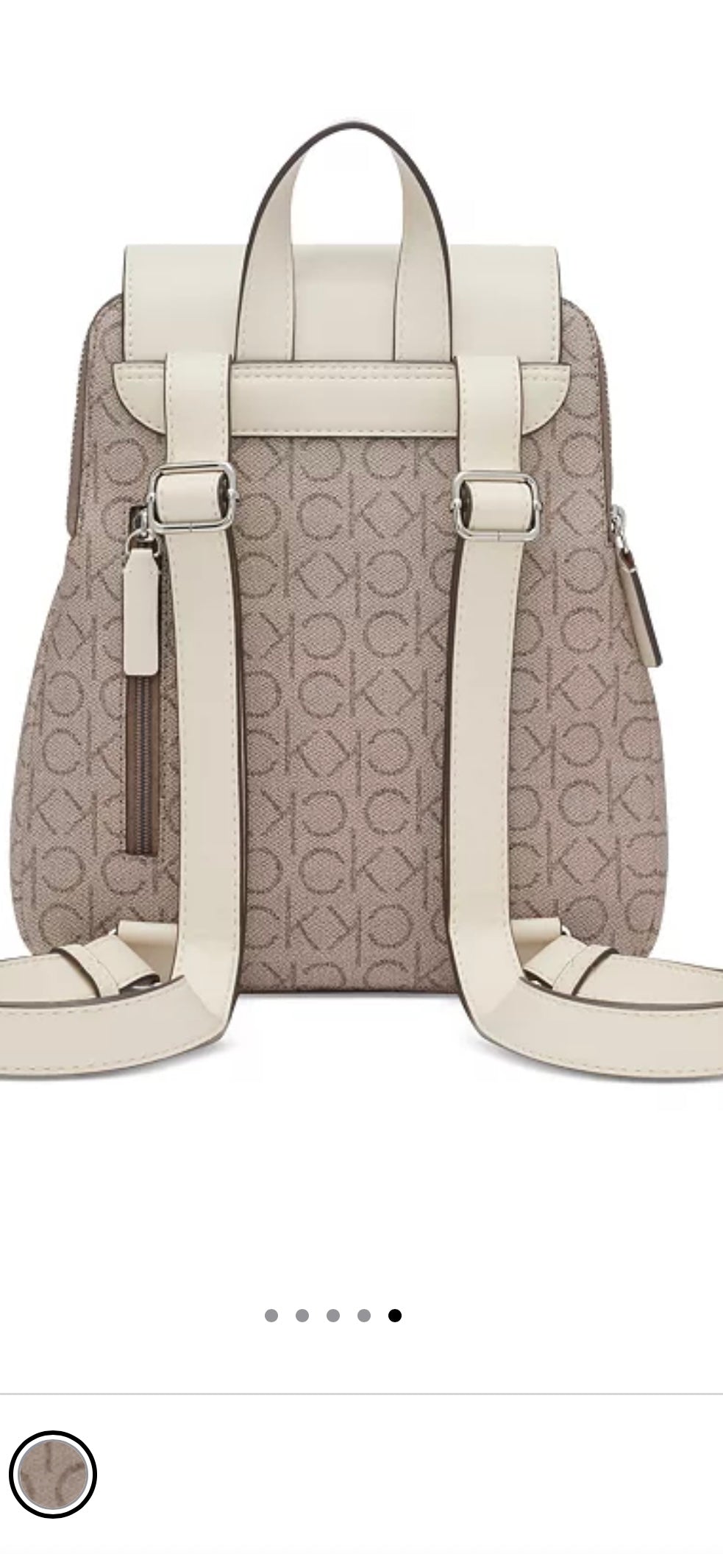 Backpack by Calvin Klein - Almond Taupe/White