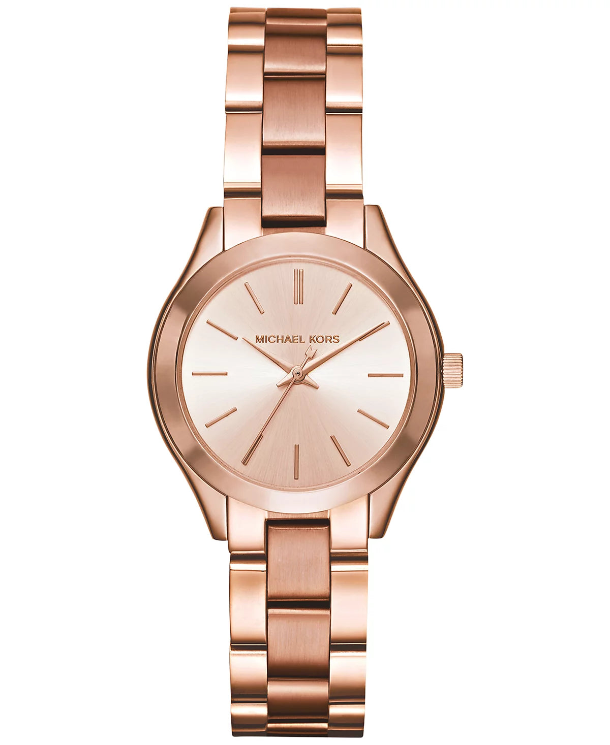 Michael Kors Women's Slim Runway Rose Gold-Tone Stainless Steel Bracelet Watch 33mm