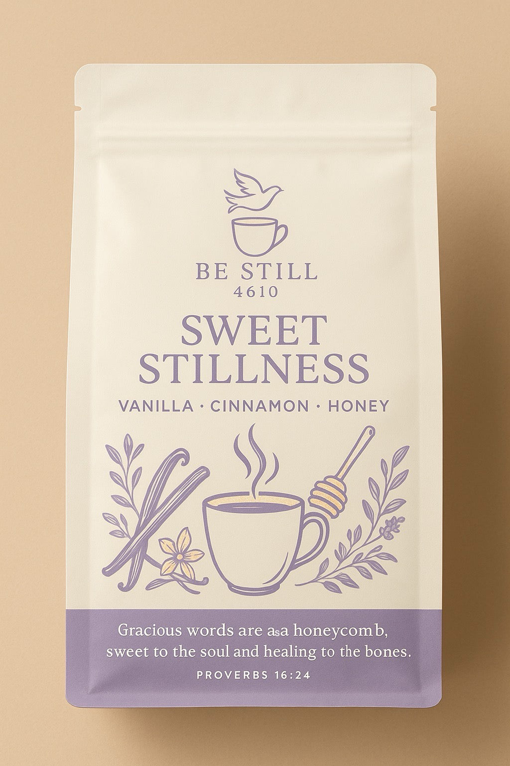 Be Still Brews: Sweet Stillness – Vanilla • Cinnamon • Honey Coffee (Backorder: Ships 03/03/26)