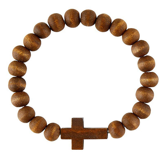 Wood Bead Bracelet - Dark Brown