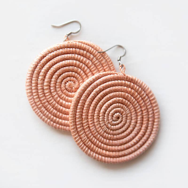 Woven Disc Earrings