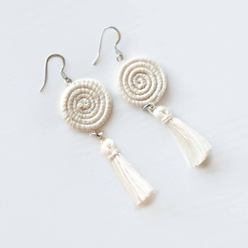 Inshunda Woven Tassel Earrings