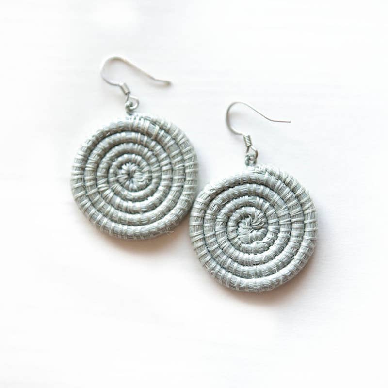 Woven Disc Earrings