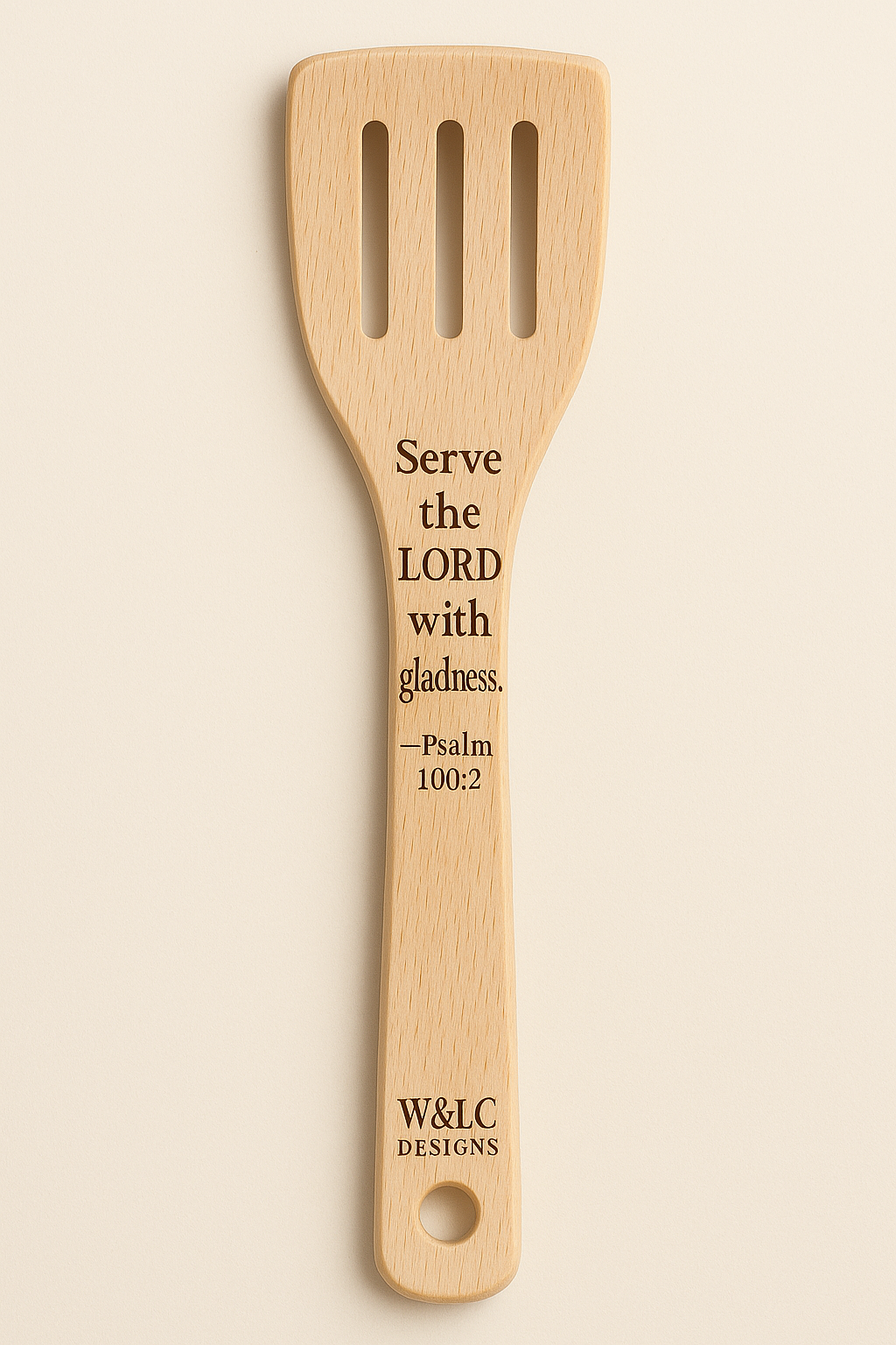 Engraved Scripture Wooden Spoon – Psalm 34:8 | W&LC Word & Wood Collection