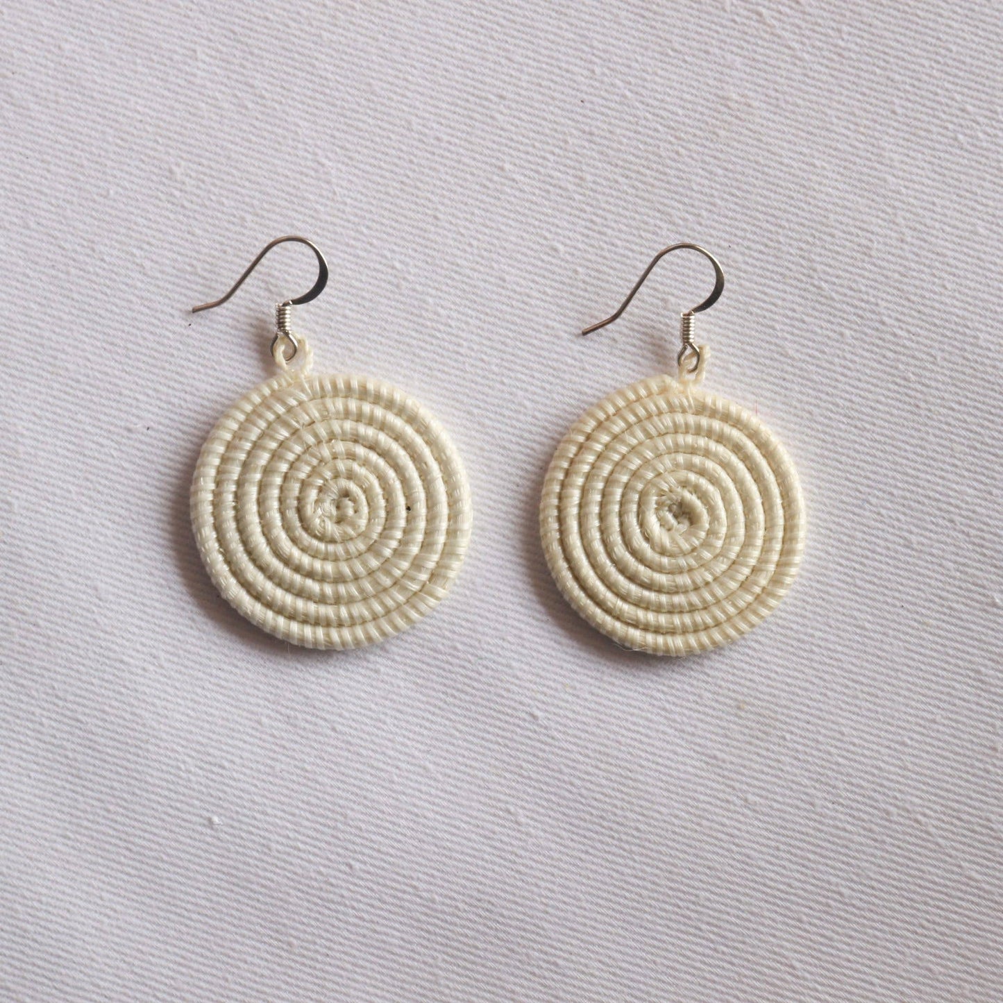 Woven Disc Earrings