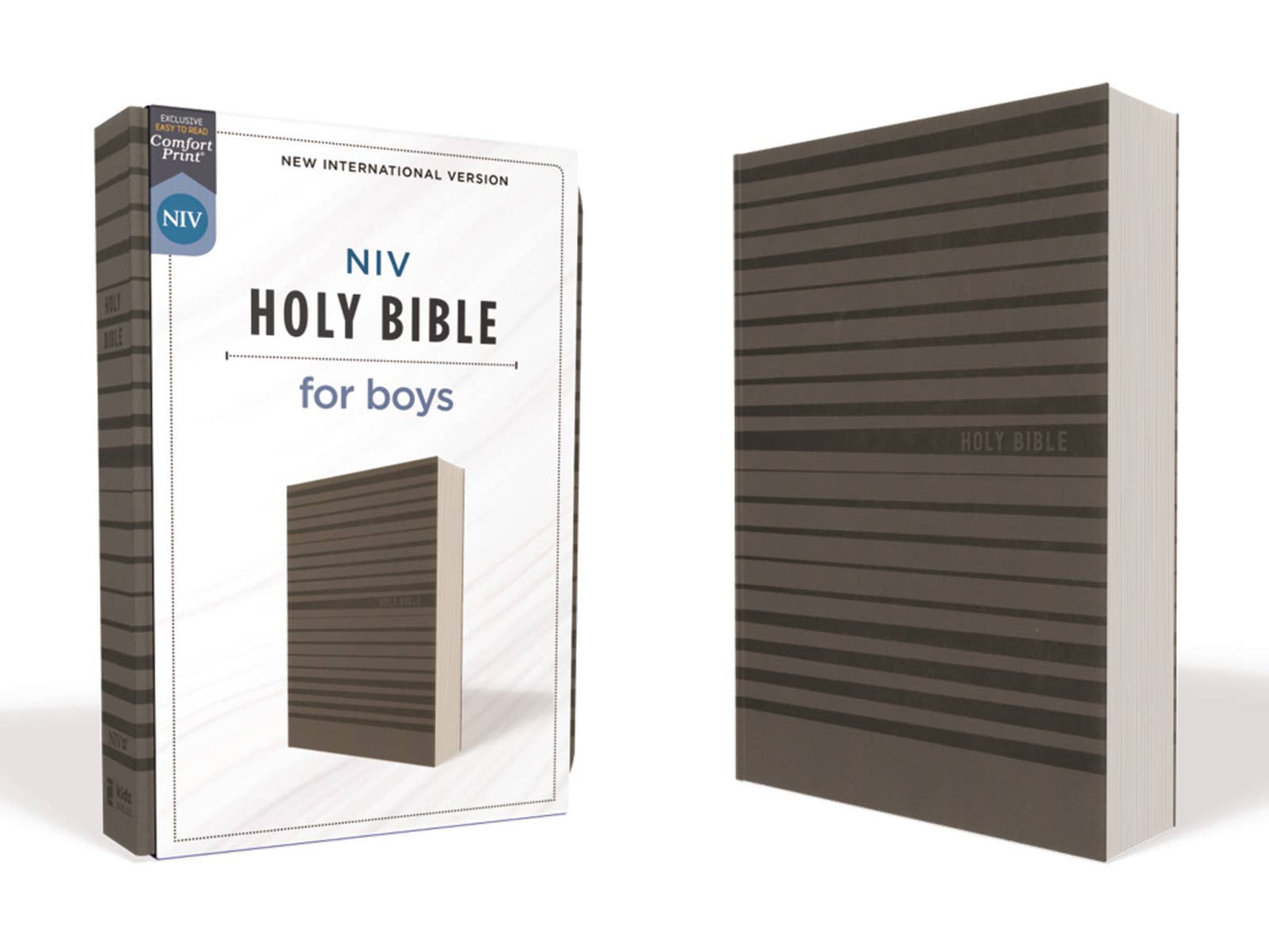 NIV Bible for Boys, Soft Touch Edition, Leathersoft, Gray